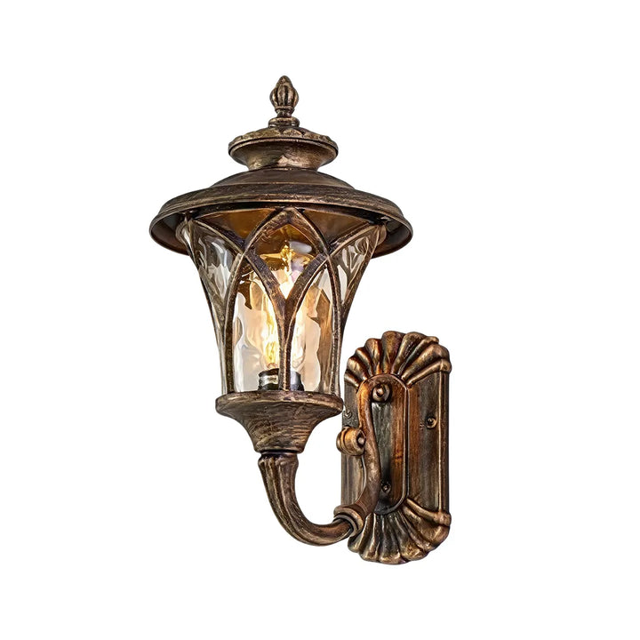 Vintage Vägglampa Utomhus Amerikansk Glaslampa