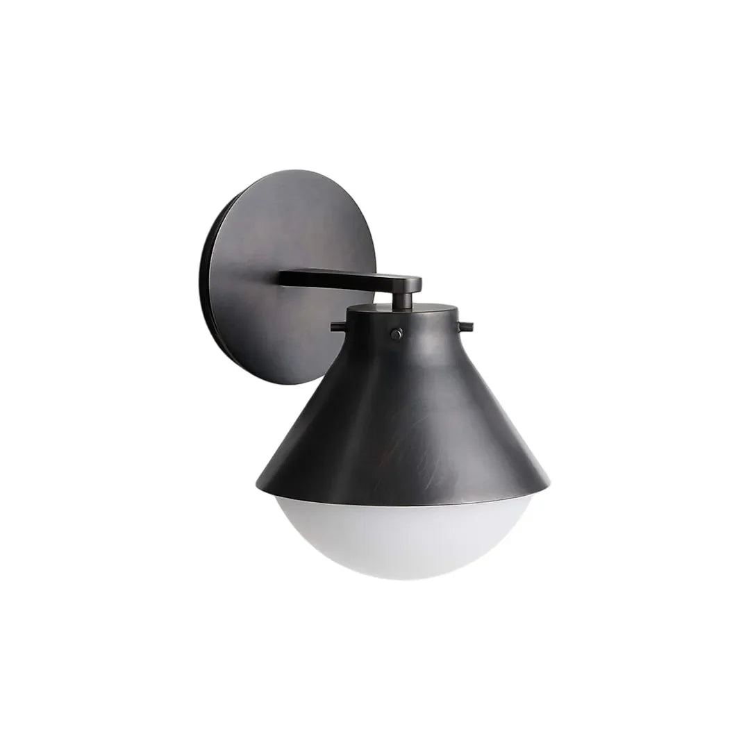 Vintage Vägglampa i Metall och Glas Dekorativ Lampa