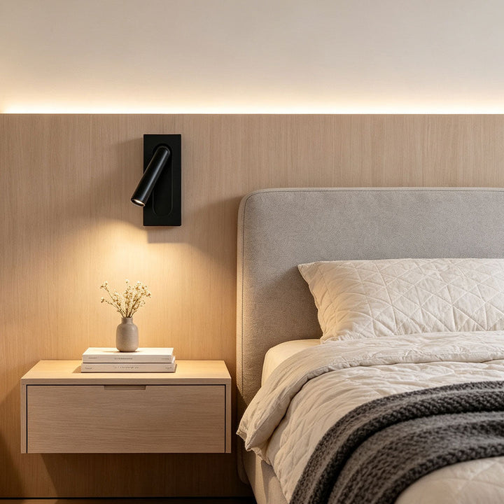 Väggmonterade Spotlights Infälld Rotera Lampa för Sängläsning