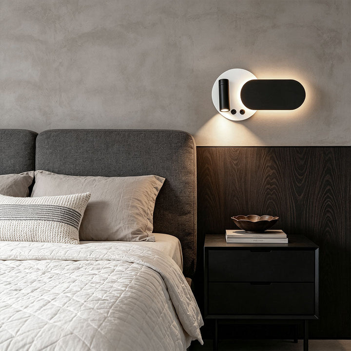 Väggmonterad Sänglampa för Lästid Minimalistisk Rotationslampa