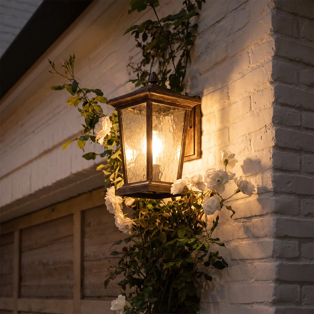 Vägg Vintage Lampor Utomhus Glas Vägglampa