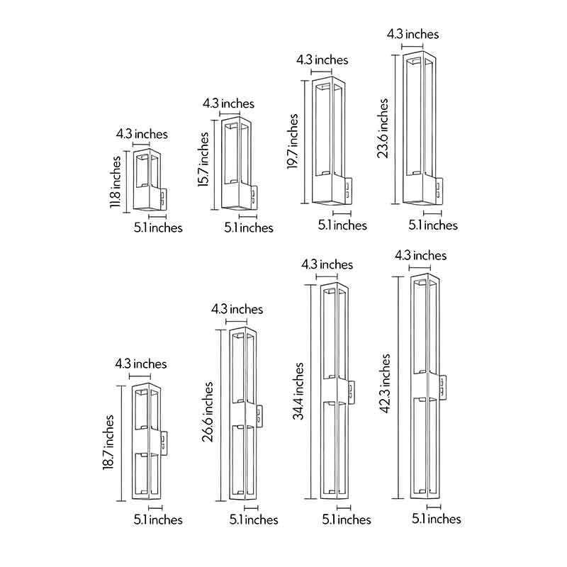 Utomhus Väggmonterade Belysningsarmaturer i Aluminium med Kristall, Vattentät Lampa