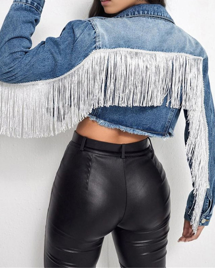 Ripped Denim Jacka